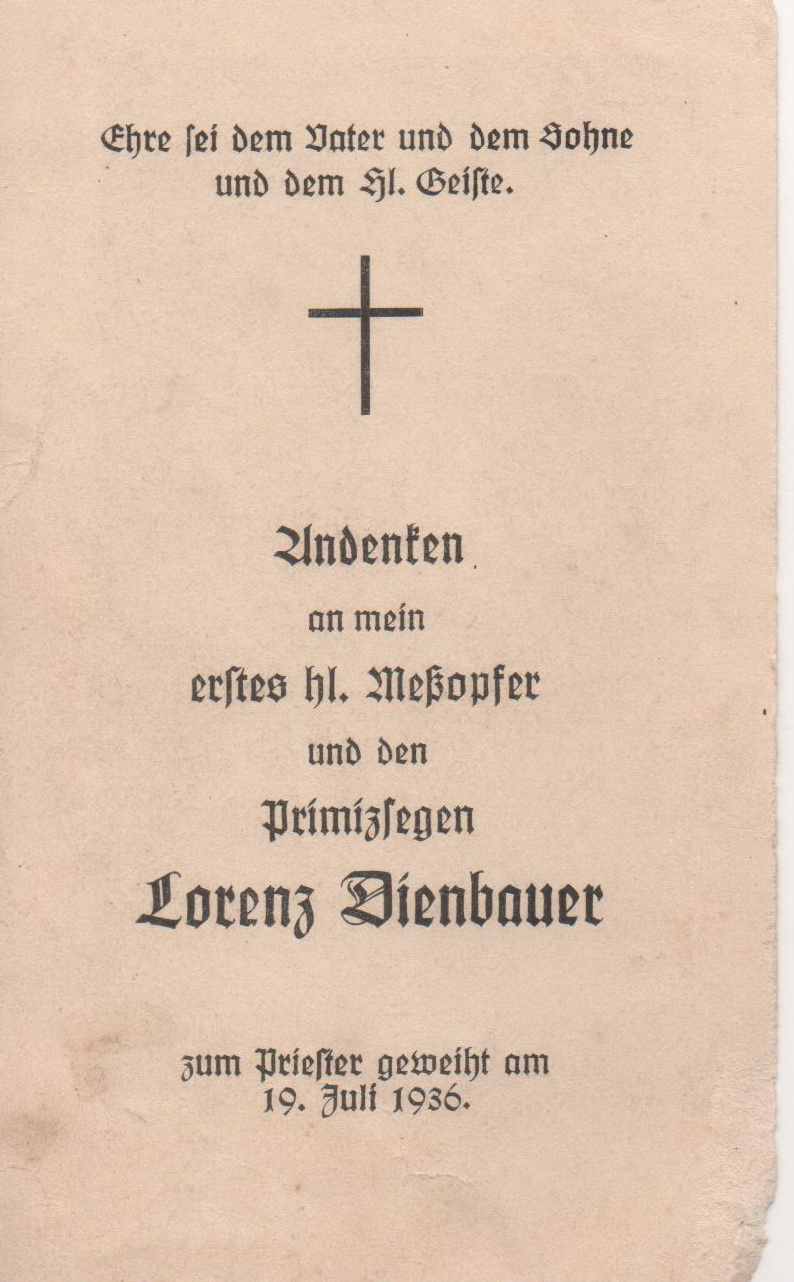 Dienbauer Primizmesse